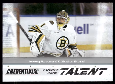 2024-25 Upper Deck Credentials Front Row Talent #FRTJS Jeremy Swayman (VV15-NHLBRUINS)