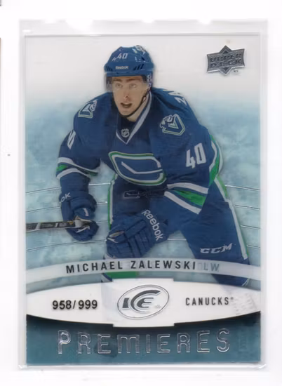 2014-15 Upper Deck Ice #103 Michael Zalewski RC (25-SS5-NHLCANUCKS)