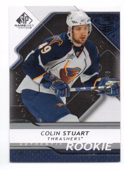 2008-09 SP Game Used #115 Colin Stuart RC (25-SS4-NHLTHRASHERS)