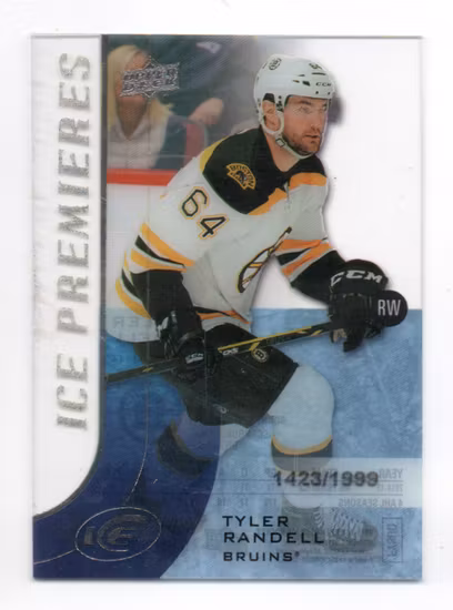 2015-16 Upper Deck Ice #108 Tyler Randell RC (30-SS4-NHLBRUINS)