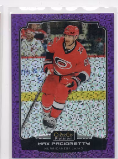 2022-23 O-Pee-Chee Platinum Violet Pixels #183 Max Pacioretty (15-SS4-NHLHURRICANES)