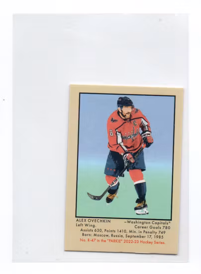 2022-23 Parkhurst Champions 51 Retros #R47 Alex Ovechkin (80-SS4-NHLCAPITALS)