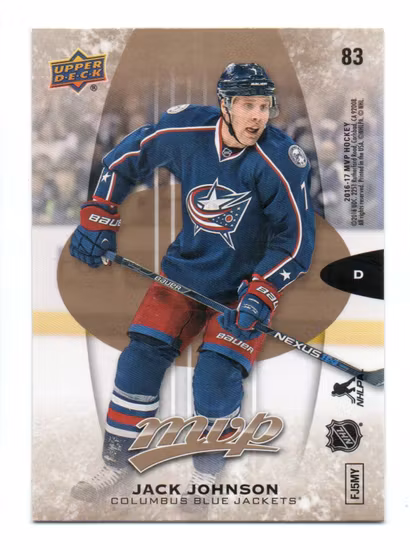 2016-17 Upper Deck MVP Puzzle Back #83 Jack Johnson (15-RR11-NHLBLUEJACKETS)