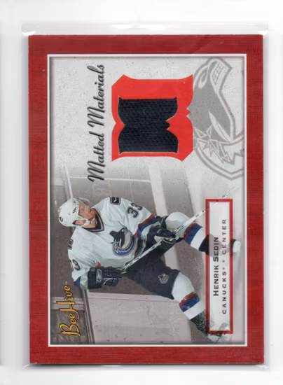 2005-06 Beehive Matted Materials #MMHS Henrik Sedin (50-SS6-NHLCANUCKS)