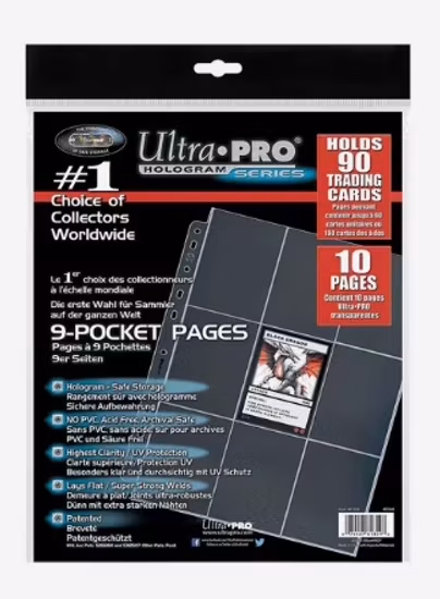Ultra PRO 9-Pocket Page for Standard Size Cards (10-pack)