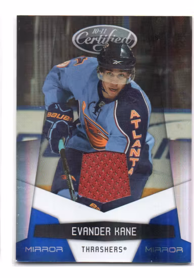 2010-11 Certified Mirror Blue Materials #6 Evander Kane (40-SS11-NHLTHRASHERS)