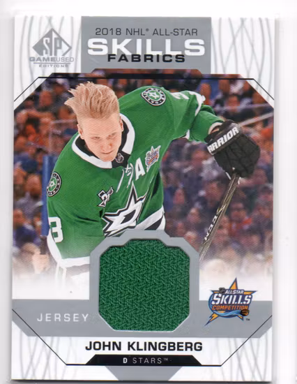 2018-19 SP Game Used '18 All Star Skills Fabrics #ASJK John Klingberg (30-SS11-NHLSTARS)