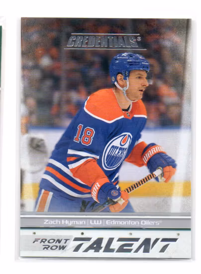 2024-25 Upper Deck Credentials Front Row Talent #FRTZH Zach Hyman (10-B13-NHLOILERS)