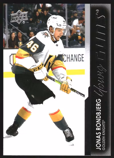2021-22 Upper Deck #460 Jonas Rondbjerg YG RC (30-SS9-NHLGOLDENKNIGHTS)