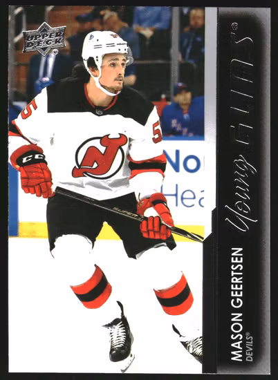 2021-22 Upper Deck #470 Mason Geertsen YG RC (30-SS9-NHLDEVILS)
