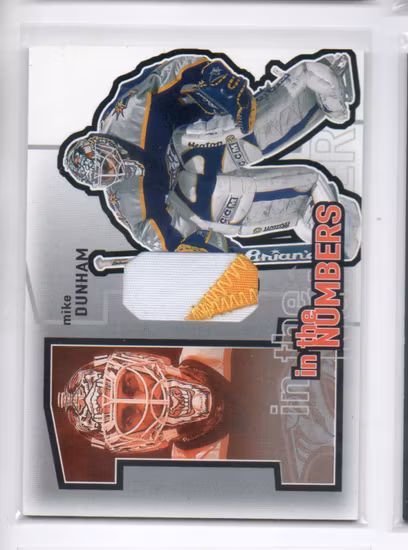 2002-03 Between the Pipes Numbers #15 Mike Dunham (100-SS15-NHLPREDATORS)