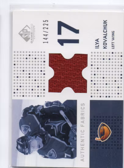 2002-03 SP Game Used Authentic Fabrics #AFKK Ilya Kovalchuk (60-B12-NHLTHRASHERS)