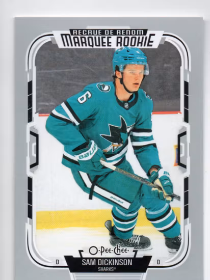 2025-26 O-Pee-Chee #596 Sam Dickinson RC (15-OO4-NHLSHARKS)