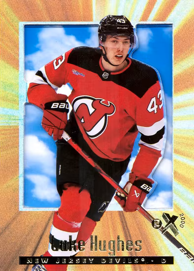 2023-24 E-X2000 #110 Luke Hughes RC (40-OO6-NHLDEVILS)