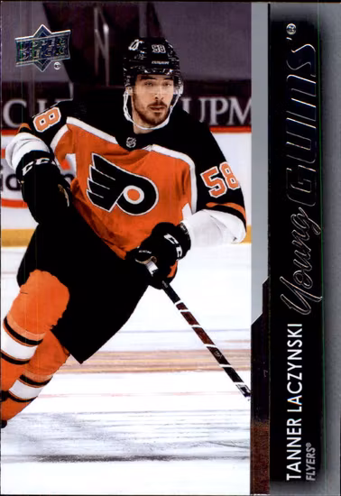 2021-22 Upper Deck #236 Tanner Laczynski YG RC (25-SS9-NHLFLYERS)