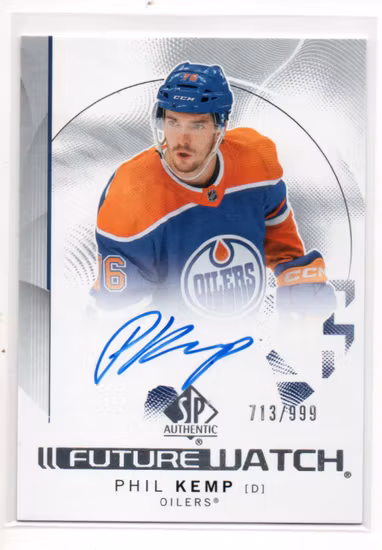 2024-25 SP Authentic #115 Phil Kemp FW AU RC (100-SS12-NHLOILERS)