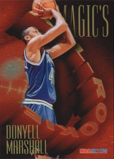 1994-95 Hoops Magic's All-Rookies Foil-Tech #FAR4 Donyell Marshall (20-SS7-NBATIMBERWOLVES)