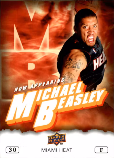 2009-10 Upper Deck Now Appearing #NA2 Michael Beasley (12-SS12-NBAHEAT)
