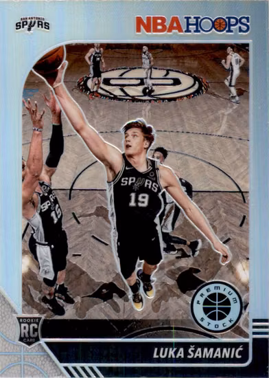 2019-20 Hoops Premium Stock Prizms Silver #216 Luka Samanic (15-OO14-NBASPURS)