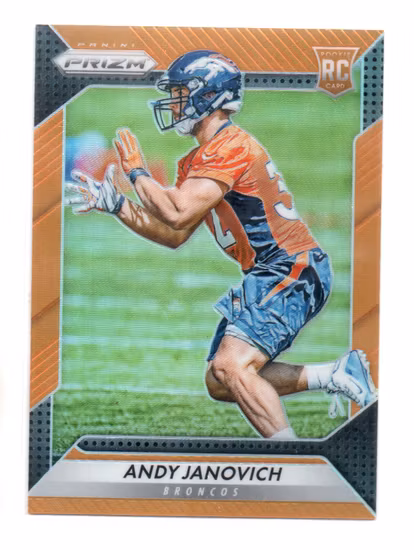 2016 Panini Prizm Prizms Orange #217 Andy Janovich (15-SS14-NFLBRONCOS)