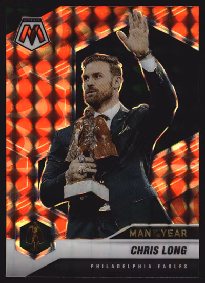 2021 Panini Mosaic Mosaic Reactive Orange #271 Chris Long MOY (12-OO11-NFLEAGLES)