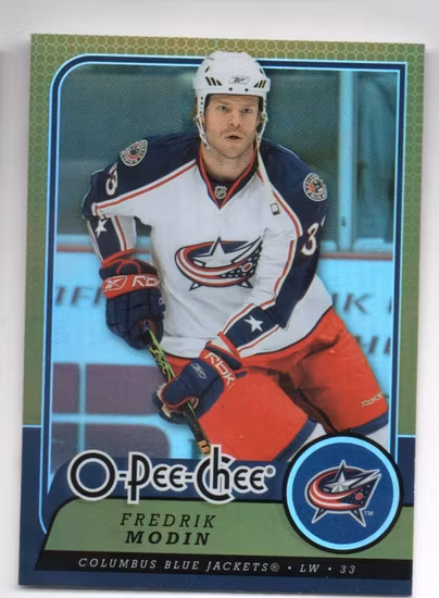 2008-09 O-Pee-Chee Gold #215 Fredrik Modin (15-RR15-NHLBLUEJACKETS)