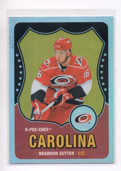 2010-11 O-Pee-Chee Retro Rainbow #9 Brandon Sutter (25-RR15-NHLHURRICANES)