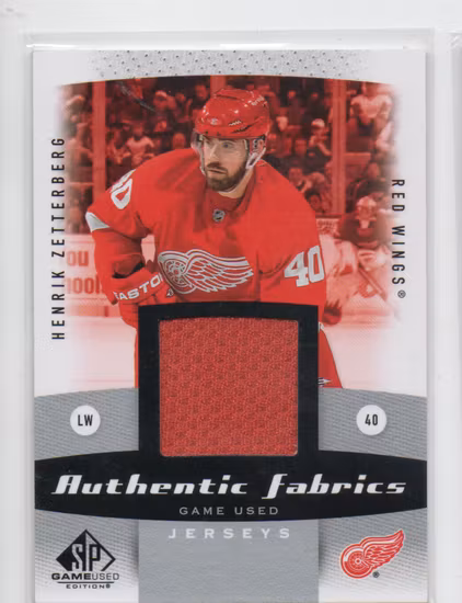 2010-11 SP Game Used Authentic Fabrics #AFHZ Henrik Zetterberg (50-SS1-NHLREDWINGS)