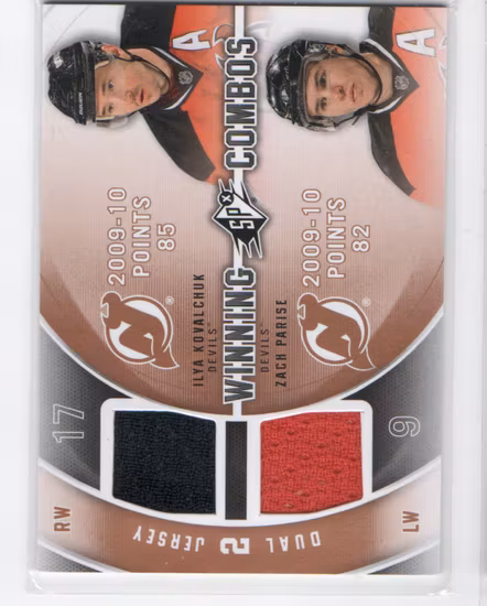 2011-12 SPx Winning Combos #WCKP Ilya Kovalchuk Zach Parise E (50-SS15-NHLDEVILS)