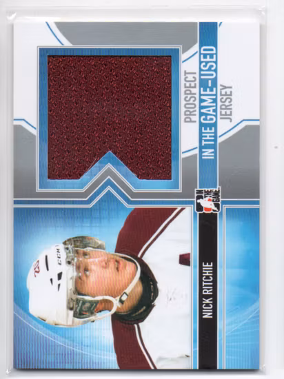 2013-14 ITG Used Prospect Game Used Jerseys Silver #PJ22 Nick Ritchie (30-SS6-NHLOTHERS)