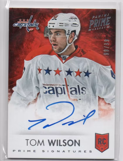 2013-14 Panini Prime Signatures #STW Tom Wilson (300-B12-NHLCAPITALS)