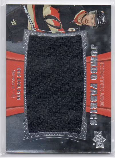 2015-16 Upper Deck Contours Jumbo Fabrics #JJEK Erik Karlsson B (50-SS15-NHLSENATORS)