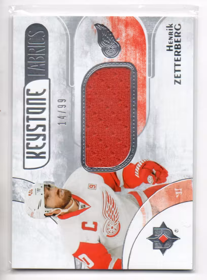 2016-17 Ultimate Collection Keystone Fabrics #KFHZ Henrik Zetterberg (50-SS6-NHLREDWINGS)