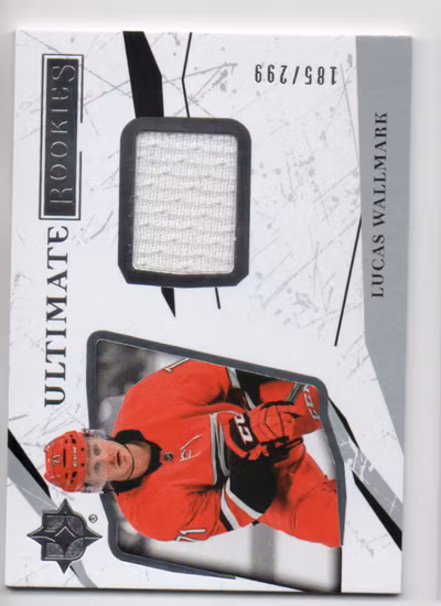 2017-18 Ultimate Collection Jerseys #68 Lucas Wallmark (30-SS6-NHLHURRICANES)