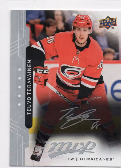 2018-19 Upper Deck MVP Silver Script #13 Teuvo Teravainen (10-RR15-NHLHURRICANES)