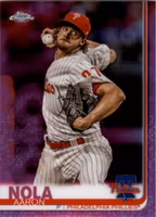 2019 Topps Chrome Pink Refractors #176 Aaron Nola (15-SS3-MLBPHILLIES)