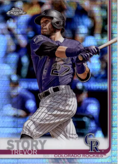2019 Topps Chrome Prism Refractors #183 Trevor Story (15-SS3-MLBROCKIES)