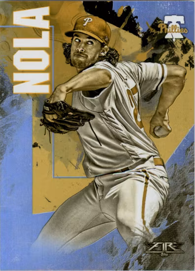2019 Topps Fire Gold Mint #131 Aaron Nola (20-OO10-MLBPHILLIES)