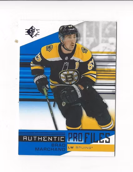 2019-20 SP Authentic Profiles Blue #APBM Brad Marchand (30-SS14-NHLBRUINS)