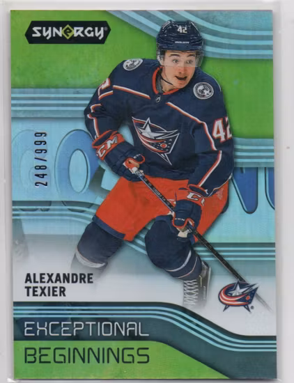 2019-20 Synergy Exceptional Beginnings #EB6 Alexandre Texier (15-SS15-NHLBLUEJACKETS)