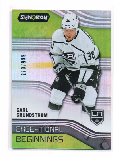 2019-20 Synergy Exceptional Beginnings #EB7 Carl Grundstrom (15-SS13-NHLKINGS)