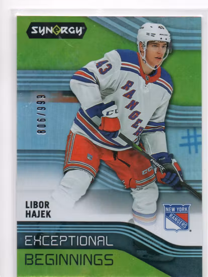 2019-20 Synergy Exceptional Beginnings #EB22 Libor Hajek (12-SS14-NHLRANGERS)