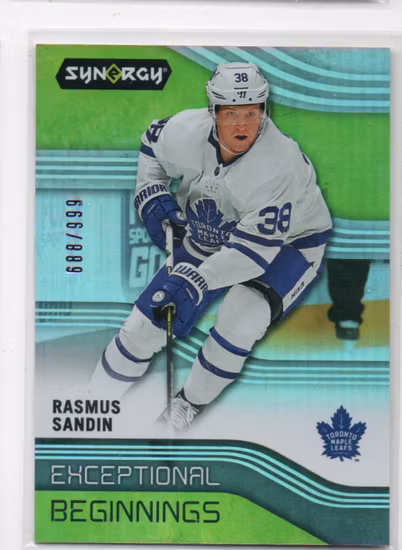 2019-20 Synergy Exceptional Beginnings #EB27 Rasmus Sandin (15-SS14-NHLMAPLELEAFS)