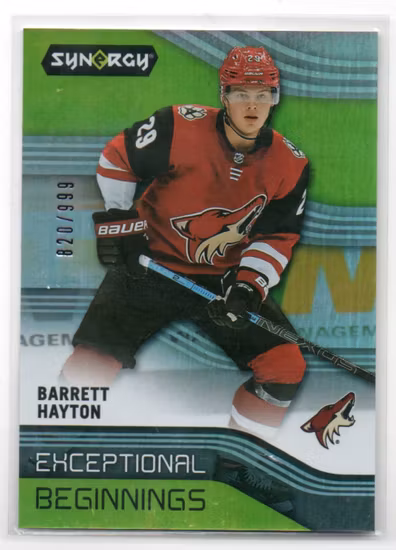 2019-20 Synergy Exceptional Beginnings #EB31 Barrett Hayton (20-OO2-NHLCOYOTES)