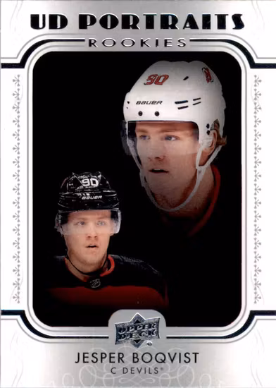 2019-20 Upper Deck UD Portraits #P95 Jesper Boqvist (10-SS14-NHLDEVILS)