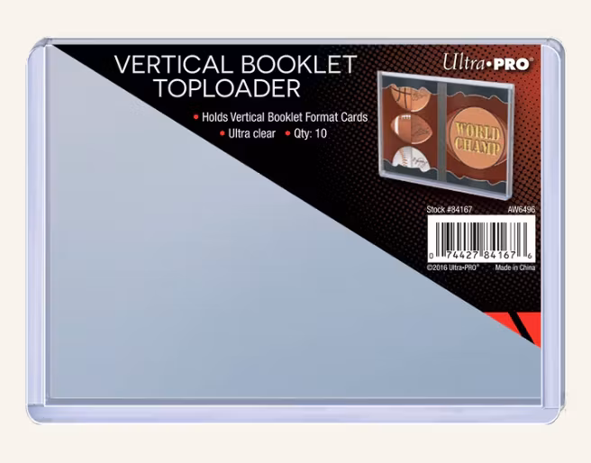 Ultra Pro Toploaders 35pt Colored Border - Vertical Booklet Card TOPLOADER® (10ct)