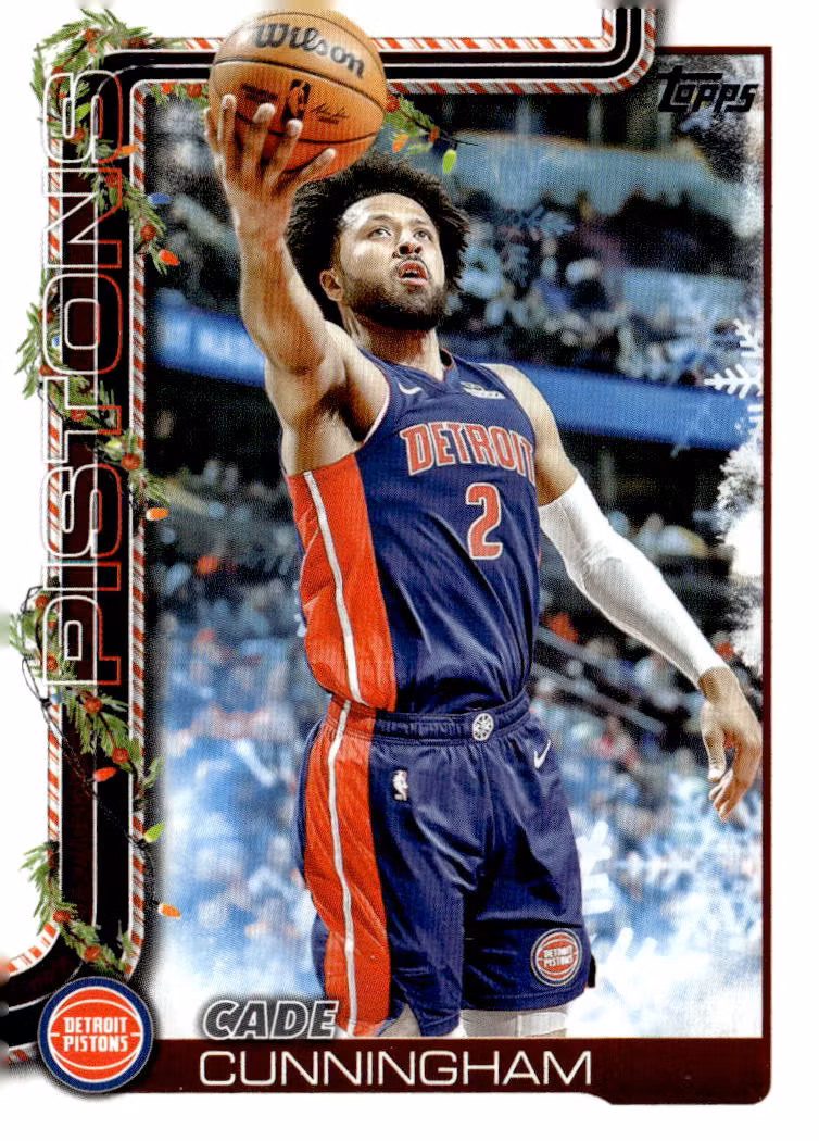2025-26 Topps Holiday #H32 Cade Cunningham (10-PP15-NBAPISTONS)