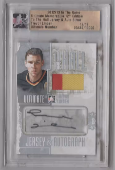 2012-13 ITG Ultimate Memorabilia To the Hall Autograph Jerseys #18 Trevor Linden (400-HIGHEND-NHLCANUCKS)