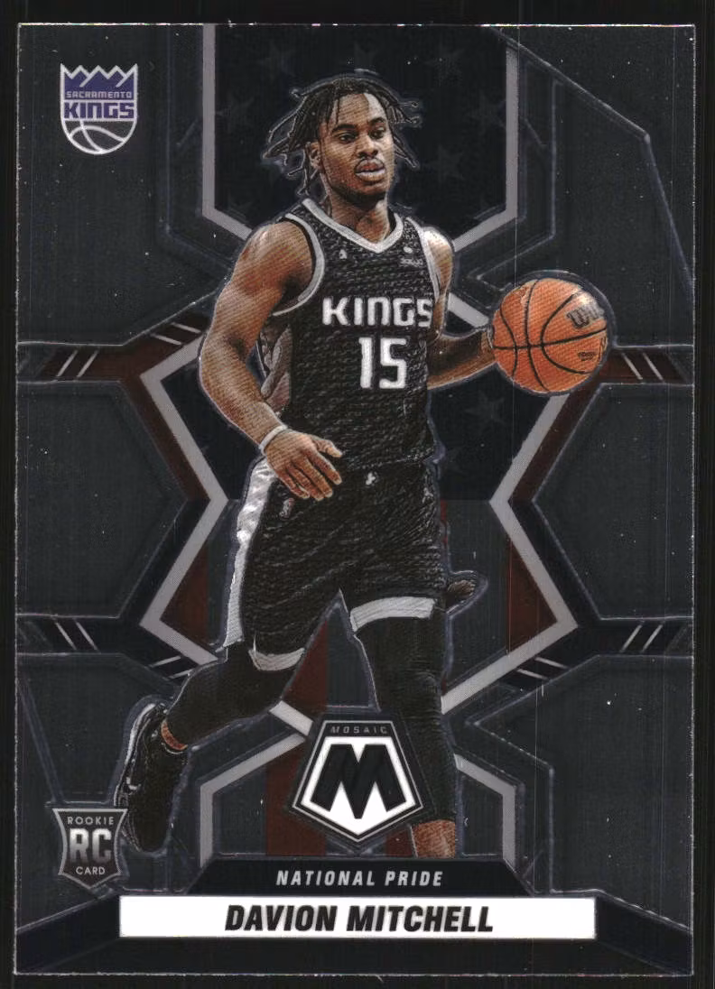 2021-22 Panini Mosaic #254 Davion Mitchell NP (10-RR13-NBAKINGS)