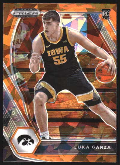 2021-22 Panini Prizm Draft Picks Prizms Orange Ice #51 Luka Garza (15-SS9-NBAOTHERS)